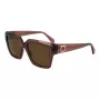 Ferragamo óculos de sol de mulher SF2014S-511 retangulares, armação Havana, lentes Gradient Brown, 54mm