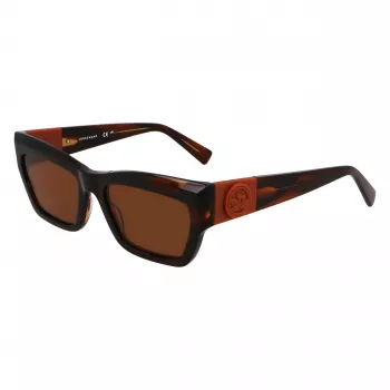 Longchamp LO763S-211 óculos de sol de mulher, armação Havana, lente Gradient Brown, 53mm