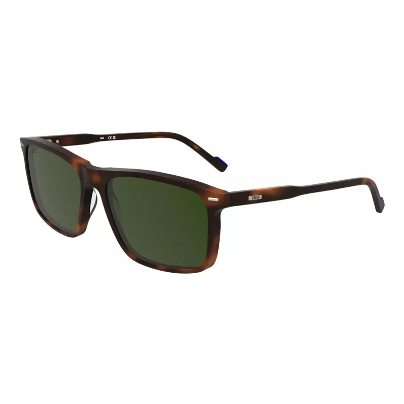 ZEISS óculos de sol de homem ZS25555S-230 retangulares, armação Havana, lentes castanhas, 58-17-145