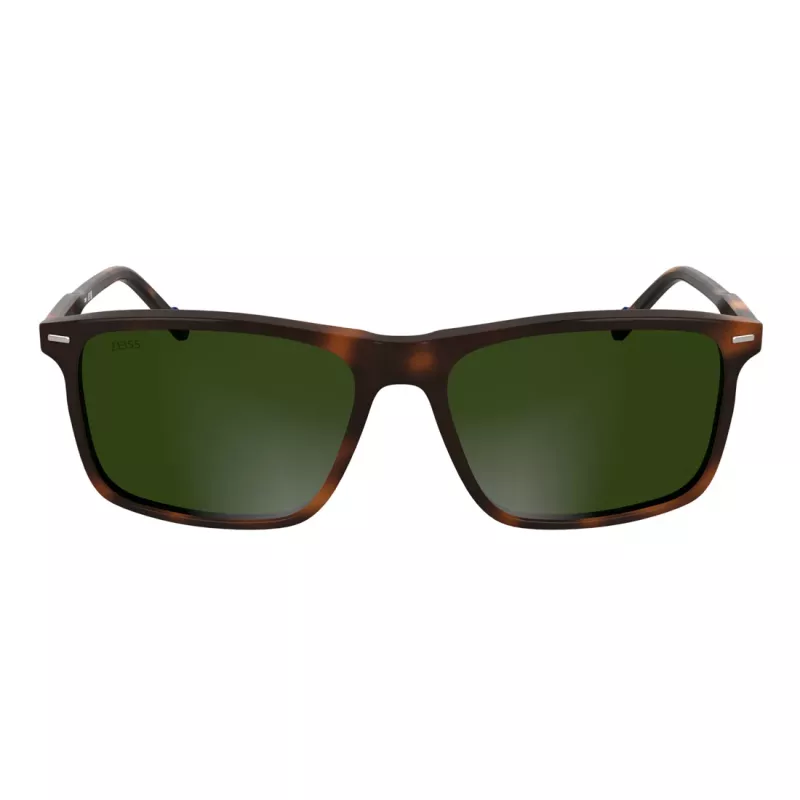 ZEISS óculos de sol de homem ZS25555S-230 retangulares, armação Havana, lentes castanhas, 58-17-145