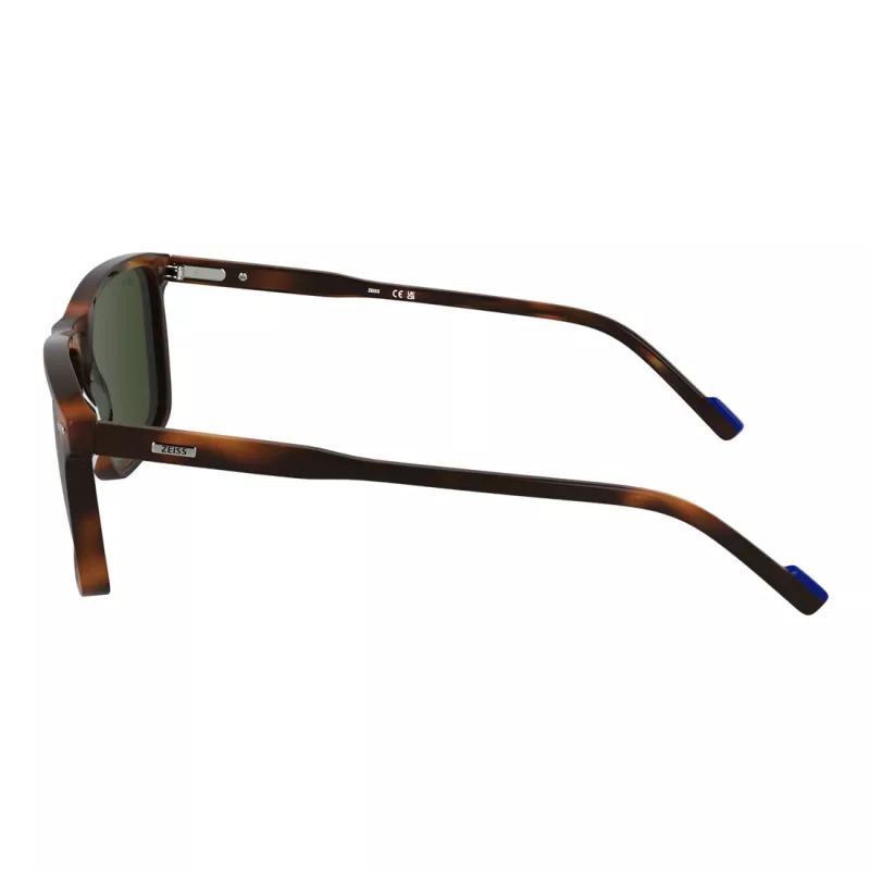 ZEISS óculos de sol de homem ZS25555S-230 retangulares, armação Havana, lentes castanhas, 58-17-145