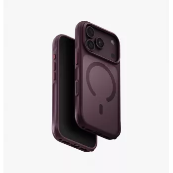UNIQ Veren MagClick capa de carregamento para iPhone 18 Pro / 17 Pro – bordô