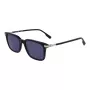 Lacoste óculos de sol de homem L6035S-410 retangulares, armação azul, lentes cinzentas, 53mm