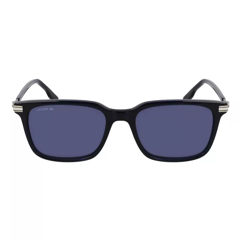 Lacoste óculos de sol de homem L6035S-410 retangulares, armação azul, lentes cinzentas, 53mm