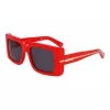 Ferragamo SF2032S-600 óculos de sol de mulher Cat-Eye, armação vermelha, lentes Gradient cinzentas, 55/19/140 mm
