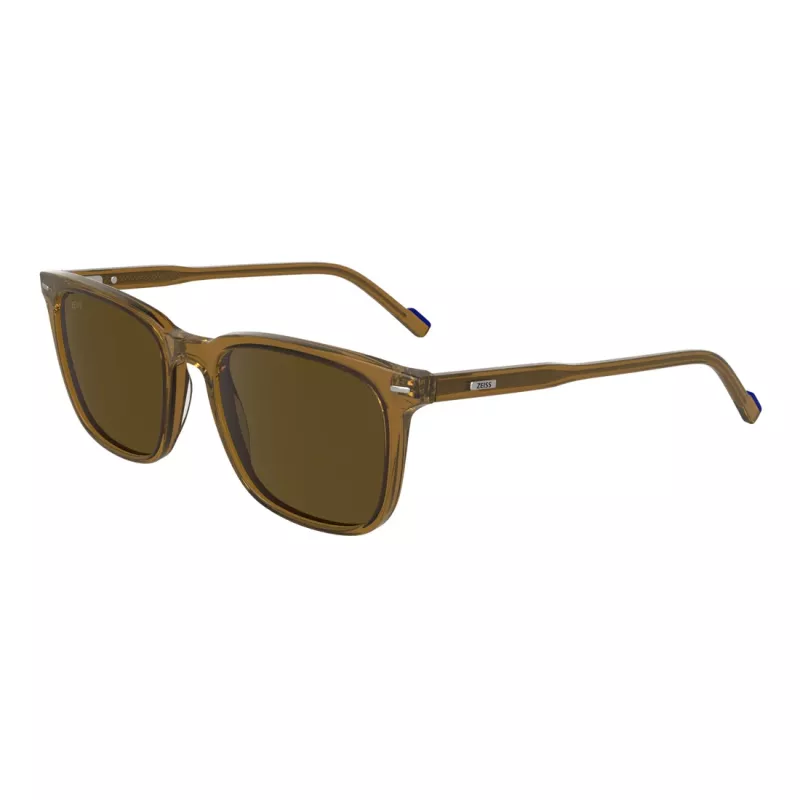ZEISS óculos de sol de homem ZS24545S-200 retangulares, armação preta, lentes de policarbonato cinzentas, 53-19-145 mm, proteção 100% UV400