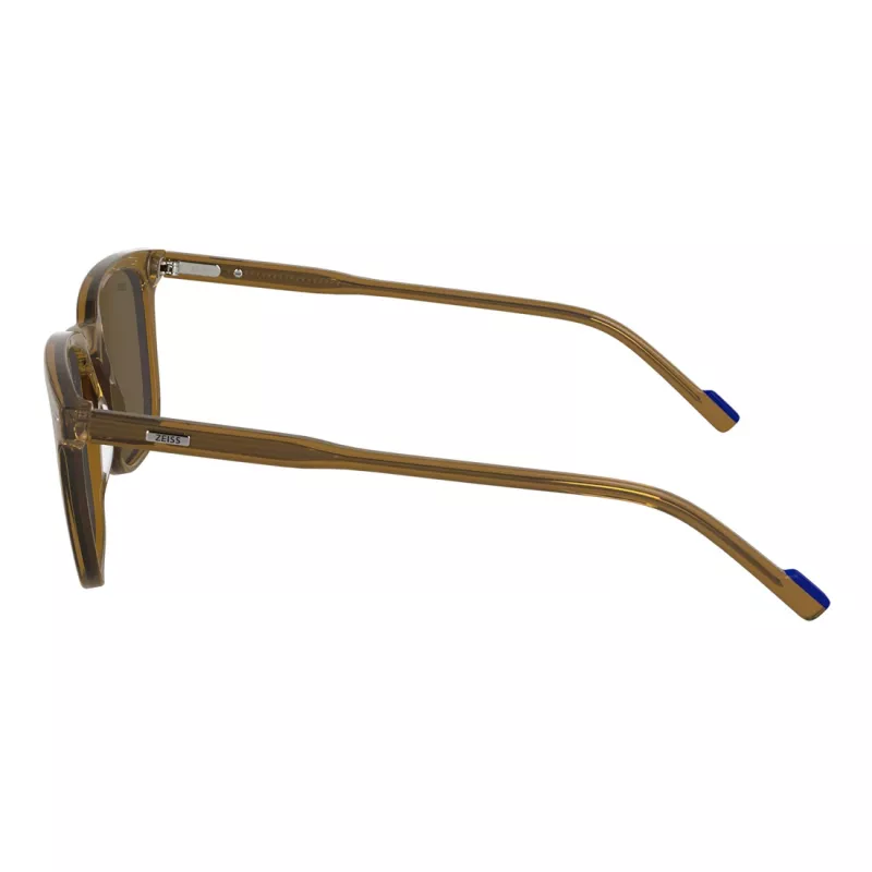 ZEISS óculos de sol de homem ZS24545S-200 retangulares, armação preta, lentes de policarbonato cinzentas, 53-19-145 mm, proteção 100% UV400