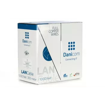 DSIT DANICOM CAT5E UTP 305m PVC (Fca) cabo em massa DC-UTP5E-305-FCA