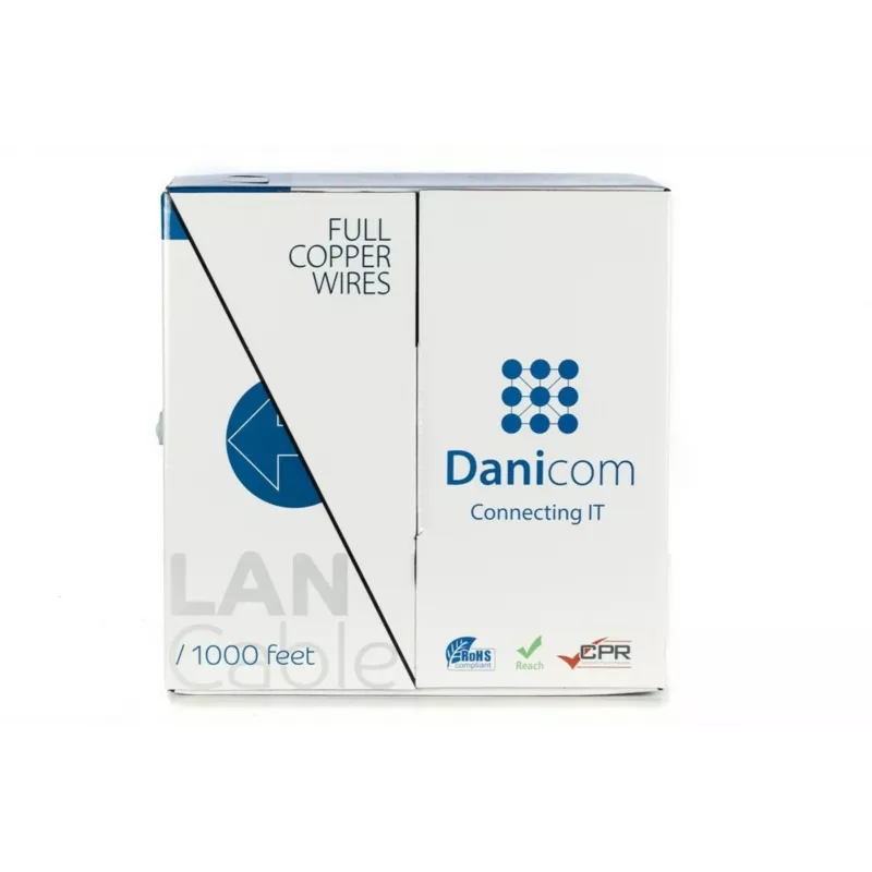 DSIT DANICOM CAT5E UTP 305m PVC (Fca) cabo em massa DC-UTP5E-305-FCA