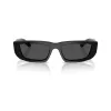 Arnette AN4357-121487 óculos de sol de homem, retangulares, armação preta mate, lentes cinzentas, 53/17/145 mm