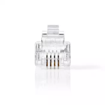 DSIT ficha de telefone RJ11 - 4 polos - 10 unid. (DC-RJ11-10PCE)