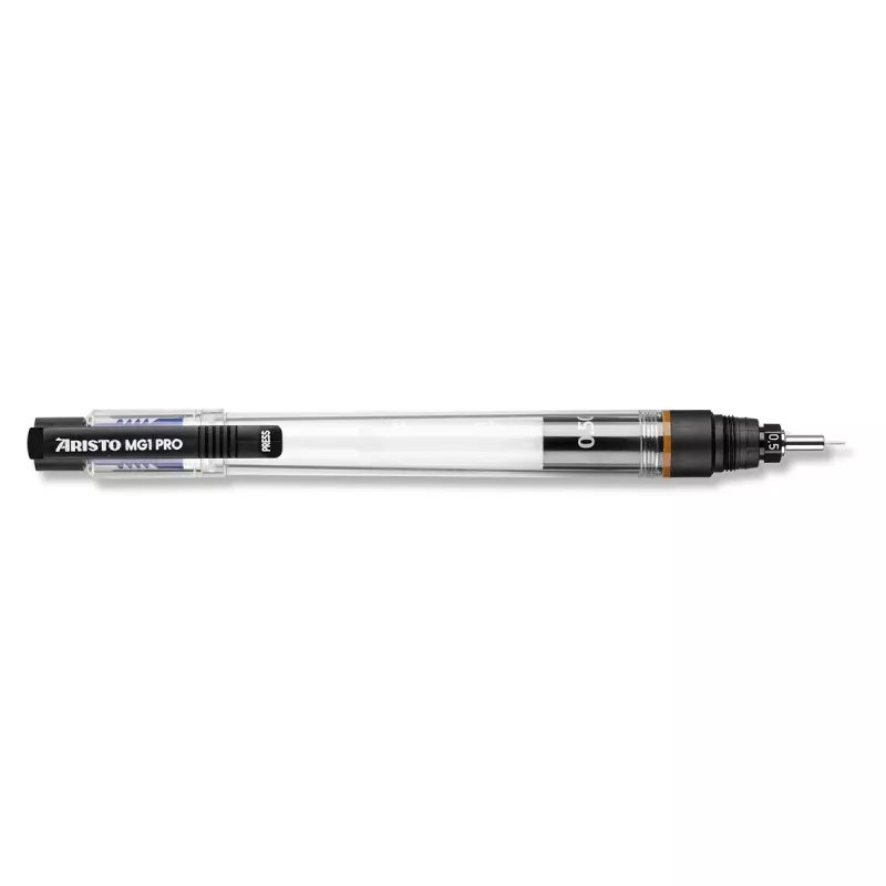ARISTO mg1 pro lapiseira técnica 0,5 mm, recarregável, ponta de aço inoxidável, compatível com tinta, 1 unid. AR63050