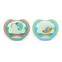 Philips Avent Ultra Air Chupeta Noturna 6-18 Meses, Pack de 2, Menino, Brilha no Escuro