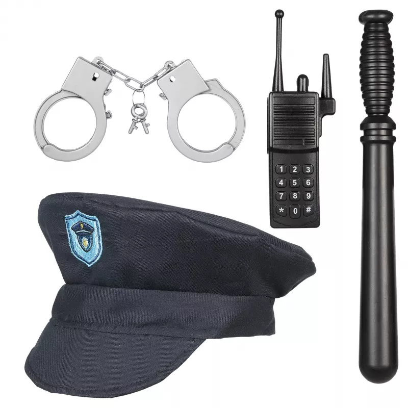 Souza! Fato de Polícia com Chapéu e Acessórios, Idade 4-7