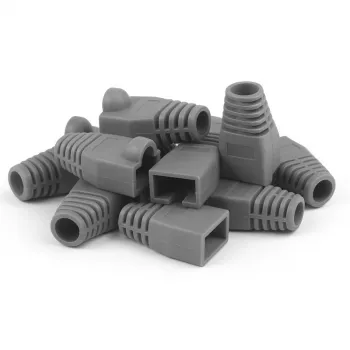 DSIT DANICOM Luva de Cabo RJ45 Cinzento Grande - 10 unidades DC-RJ45-BOOT-L-GREY-10PCE