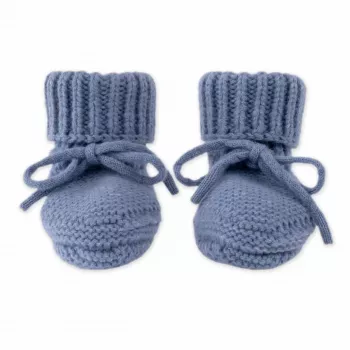 Lodger Slipper Merino Wool Pantufas de Bebé, Storm, 0-6 Meses