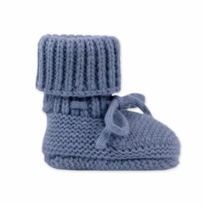 Lodger Slipper Merino Wool Pantufas de Bebé, Storm, 0-6 Meses