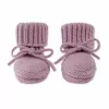Lodger Pantufas de Lã Merino para Bebé, Mauve, 0-6 Meses