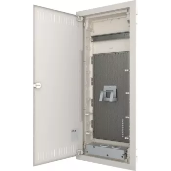 Quadro de distribuição de encastrar Eaton KLV-60UPM-F, 5 filas, 60 módulos, IP30, branco 302418