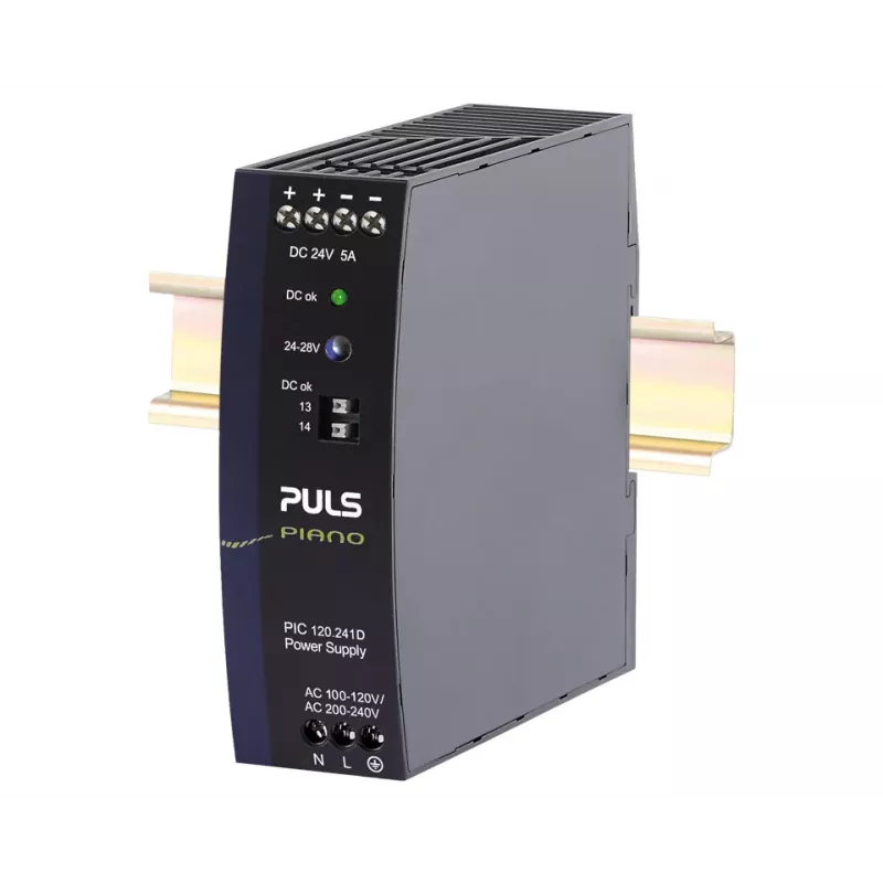 Fonte de alimentação para calha DIN PULS Piano 24V DC 5A 120W (PIC120.241D)