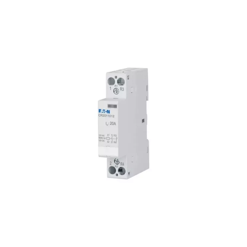Contactor de instalação Eaton CR2011012 12V AC/DC 20A 1NO+1NC 2 polos 193906