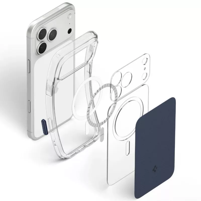 Capa MagSafe SPIGEN Ultra Hybrid T iPhone 17 Pro Max / 18 Pro Max Preto mate Azul