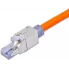 Ficha RJ45 de campo Wirewin WKS FK RJ45 KAT6A, Cat6A, blindada, sem ferramentas, zamac, contactos dourados, para cabo 22-24 AWG, 6-9mm