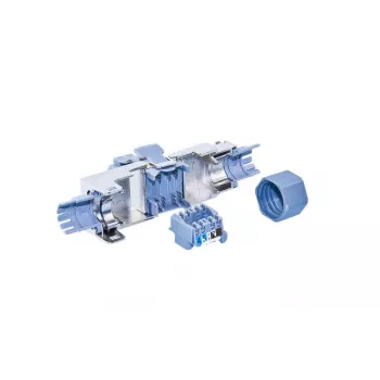 Ficha RJ45 de campo Wirewin WKS FK RJ45 KAT6A, Cat6A, blindada, sem ferramentas, zamac, contactos dourados, para cabo 22-24 AWG, 6-9mm