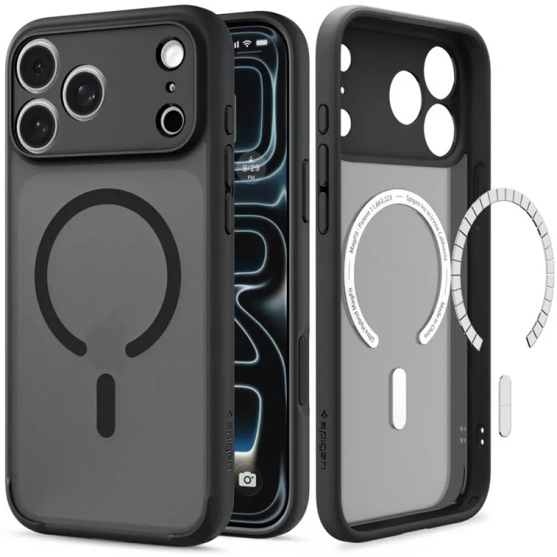 Capa MagSafe SPIGEN Ultra Hybrid iPhone 17 Pro / 18 Pro Frost Black