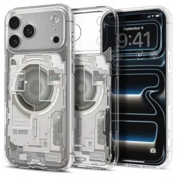 Capa MagSafe SPIGEN Ultra Hybrid iPhone 17 Pro / 18 Pro Zero One Natural Titanium