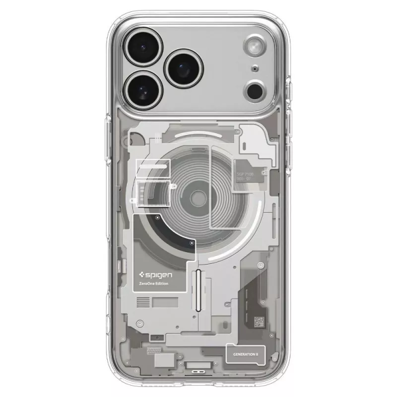 Capa MagSafe SPIGEN Ultra Hybrid iPhone 17 Pro / 18 Pro Zero One Natural Titanium