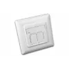 Tomada de dados encastrar CAT6 blindada Wirewin DD-TRIO-C6 UP2 WS, 2 portas, LSA, branco puro RAL 9010