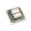 Tomada de dados encastrar CAT6 blindada Wirewin DD-TRIO-C6 UP2 WS, 2 portas, LSA, branco puro RAL 9010