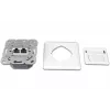 Tomada de dados encastrar CAT6 blindada Wirewin DD-TRIO-C6 UP2 WS, 2 portas, LSA, branco puro RAL 9010