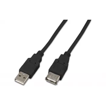 Cabo de extensão USB 2.0 Wirewin USB A-A MF 0.15 SW, 0,15 m, preto