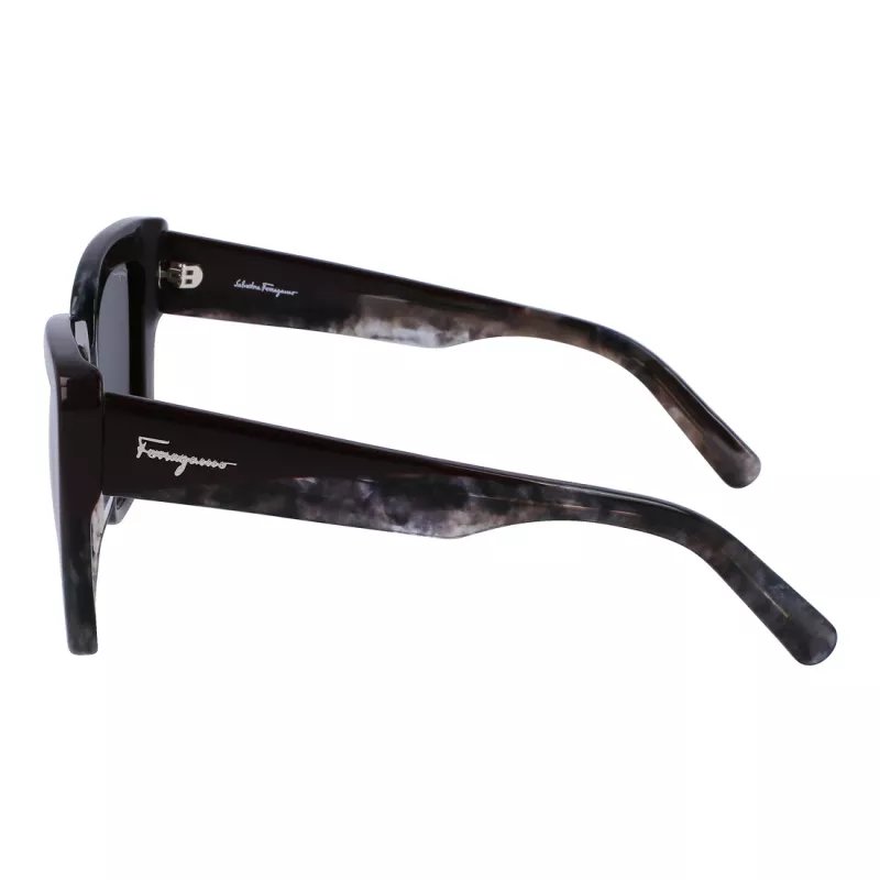 Óculos de sol de mulher Ferragamo SF1060S-21 com borboleta, Havana/castanho degradê, 55mm