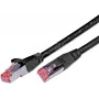 Cabo de patch Wirewin Cat6 S/FTP PIMF, LSOH, preto, RJ45 PKW-PIMF-KAT6 2.0 SW