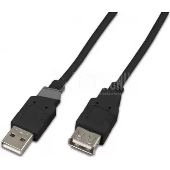 Cabo de extensão USB 2.0 Wirewin USB A-A MF 0.5 SW, 0,5 m, preto