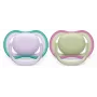 Chupetas Philips Avent Ultra Air 0-6 meses, pack de 2, menina rosa/lilás, SCF085/24