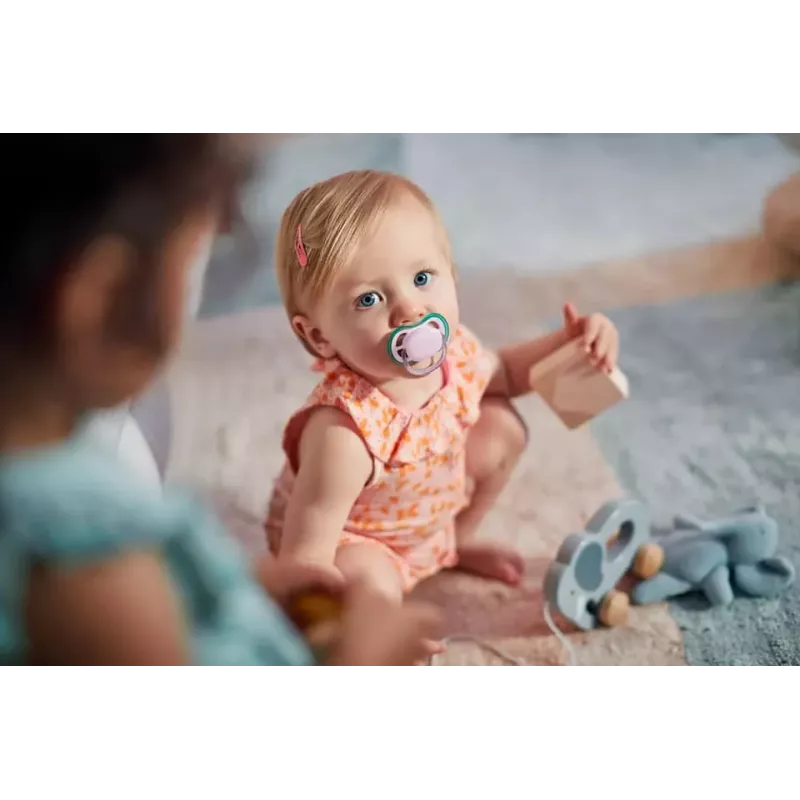 Chupetas Philips Avent Ultra Air 0-6 meses, pack de 2, menina rosa/lilás, SCF085/24