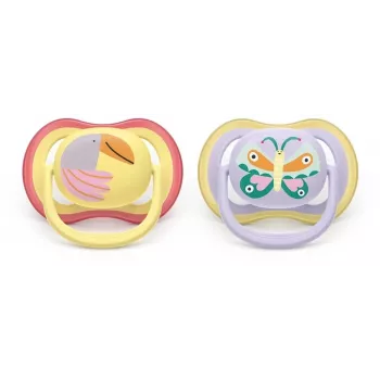 Chupetas Philips Avent Ultra Air 0-6 meses, pack de 2, azul e verde