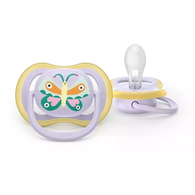 Chupetas Philips Avent Ultra Air 0-6 meses, pack de 2, azul e verde