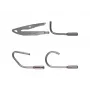 Runpotec conjunto de ganchos de captura, 4 unid., aço inoxidável, rosca RTG Ø 6 mm, para sistemas de tração de cabos e varas de fibra ótica (20614)