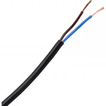 HEINRICH KOPP H03VV-F 2x0,75mm² cabo flexível de PVC preto 10m 152210845