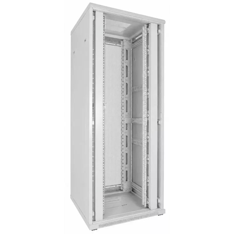 DSIT armário de servidor 42U 19 polegadas 800x800x2000mm branco, portas duplas perfuradas à frente e atrás DS8842DD-W