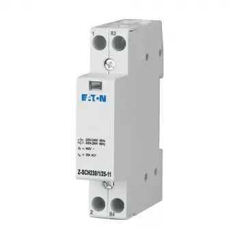 Eaton Z-SCH230/1/25-11 contactor de instalação, bobina 230 V AC, 1 NA + 1 NF, 25 A, calha DIN 193886