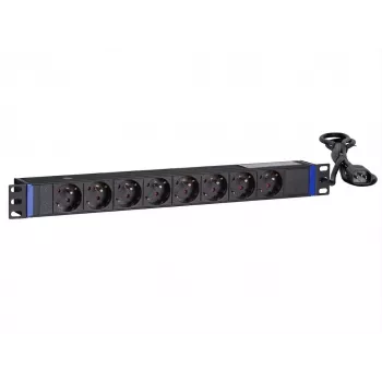 DSIT PDU rackmount 19 polegadas 8 tomadas com ficha C14 e contacto de terra (DS-8PDU-C14-PE)