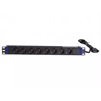 DSIT PDU rackmount 19 polegadas 8 tomadas com ficha C14 e contacto de terra (DS-8PDU-C14-PE)