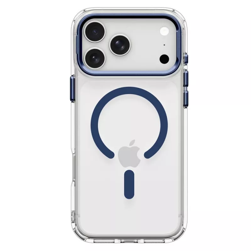Capa SPIGEN Ultra Hybrid Optik S MagSafe para iPhone 17 Pro Max / 18 Pro Max - transparente/azul-escuro