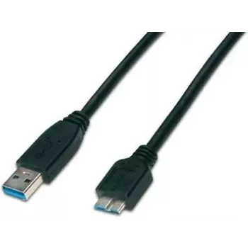 Cabo USB 3.0 A para Micro-B 1,8 m preto USB 3.0 A-MB MM 1.8 SW